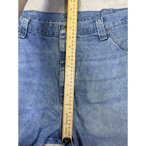 Vintage Wrangler Shorts 36” Blue Denim Carpenter Jorts Baggy Jeans Work Utility - Picture 9 of 9